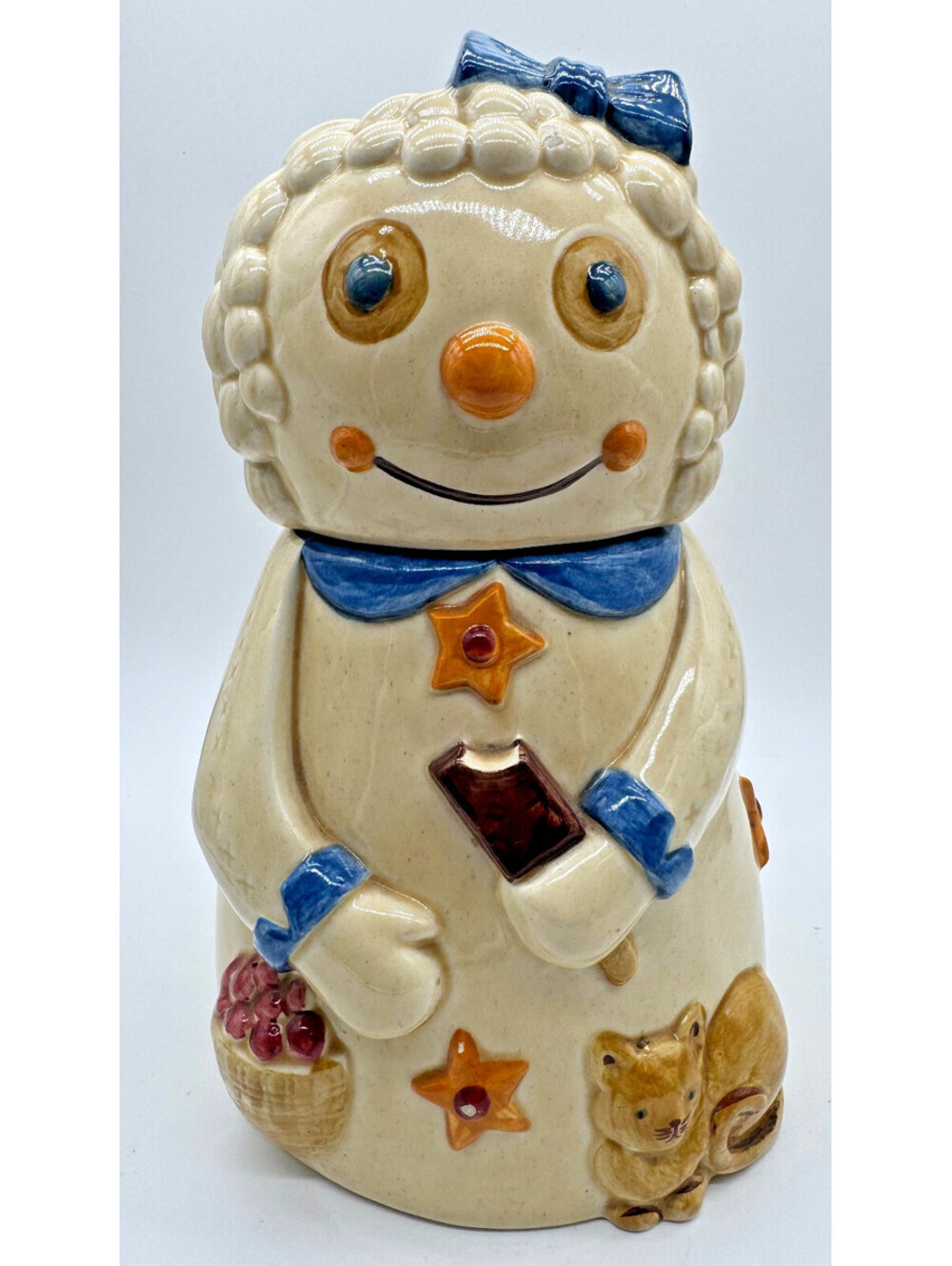 Vintage Doranne of California Rag Doll Girl Cookie Jar 1970s